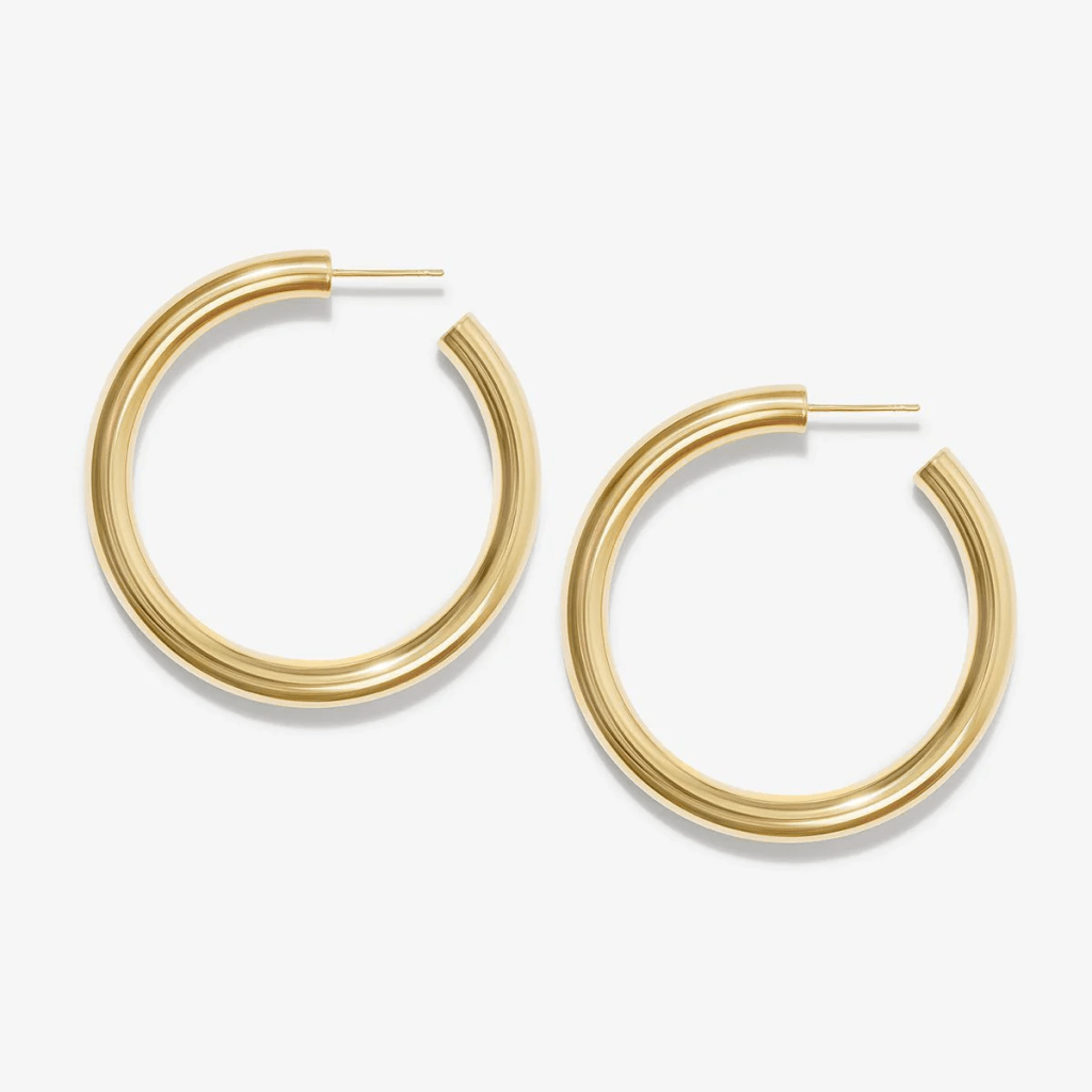 Elevate Your Style with AdornMonde’s Gold Mercas Hoop Earrings: A Perfect Blend of Simplicity and&nbsp;Sophistication