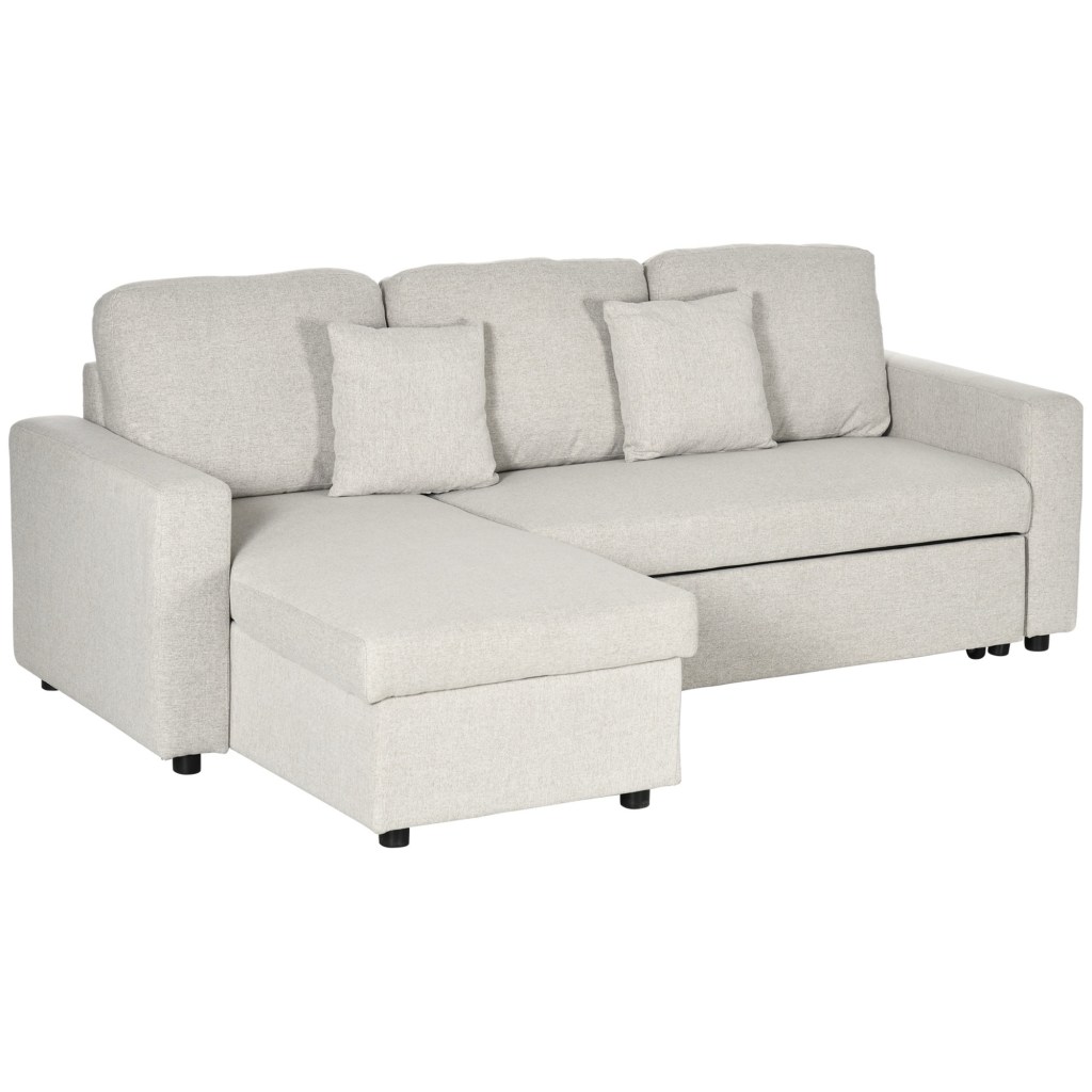 Space-Saving Elegance: HOMCOM L-Shaped Sectional Sofa&nbsp;Bed