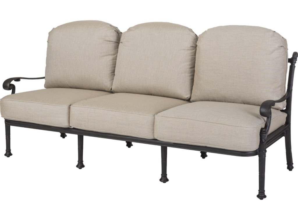Sleek Outdoor Style with the Gensun Florence Cast Aluminum Sofa – No&nbsp;Cushion