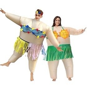 Couples Hawaiian Inflatable Costumes Fun Group & Couples Halloween&nbsp;Outfits