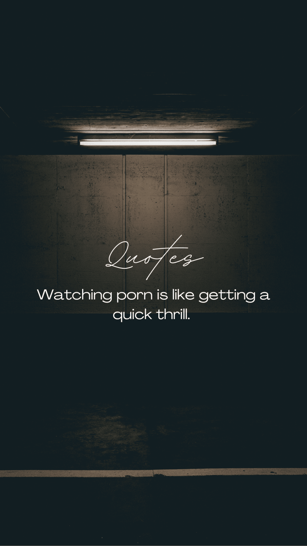 Watching porn is like getting a quick thrill.&nbsp;(Quote)