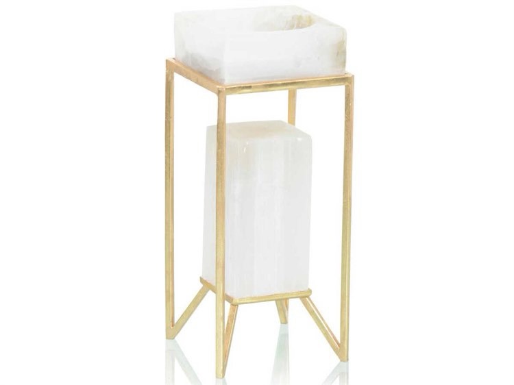 Opulent Artistry: John Richard Hand-Finished Gold Leaf Candle&nbsp;Holder