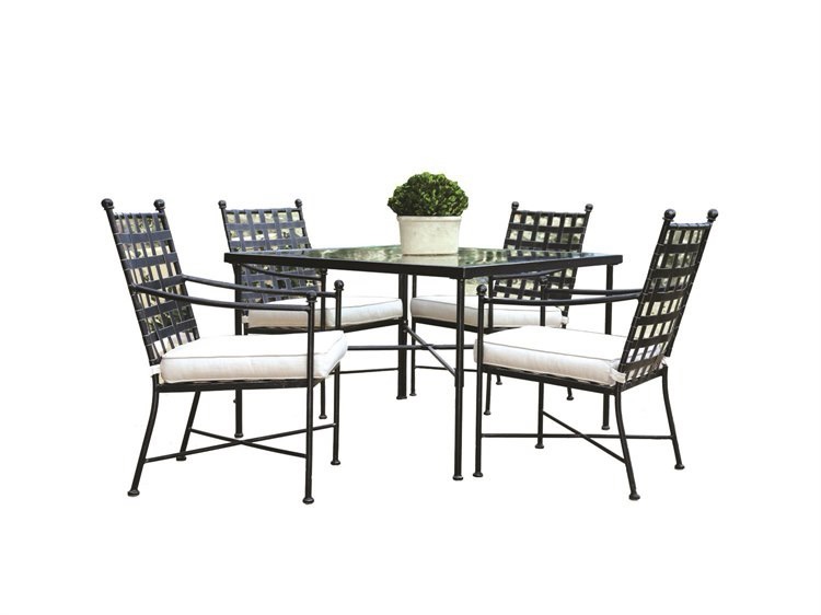 Sunset West Provence Wrought Iron Dining Set with Chairs and&nbsp;Table